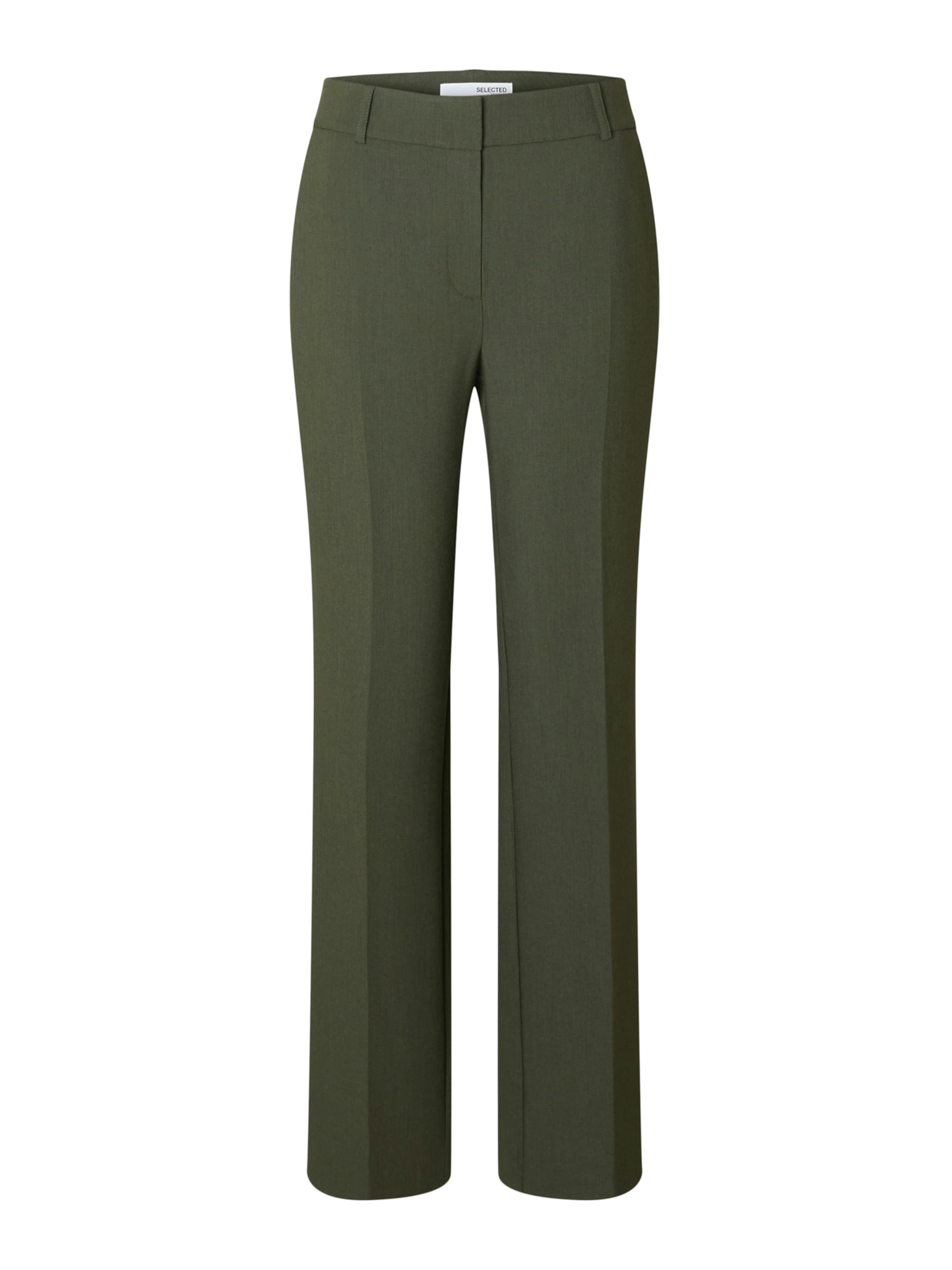 SELECTED Wide leg Pleated Pants 'SLFRita' in Green: front