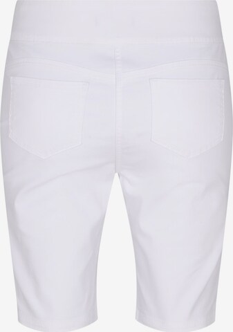 Zizzi Slimfit Spodnie 'MEI' w kolorze biały
