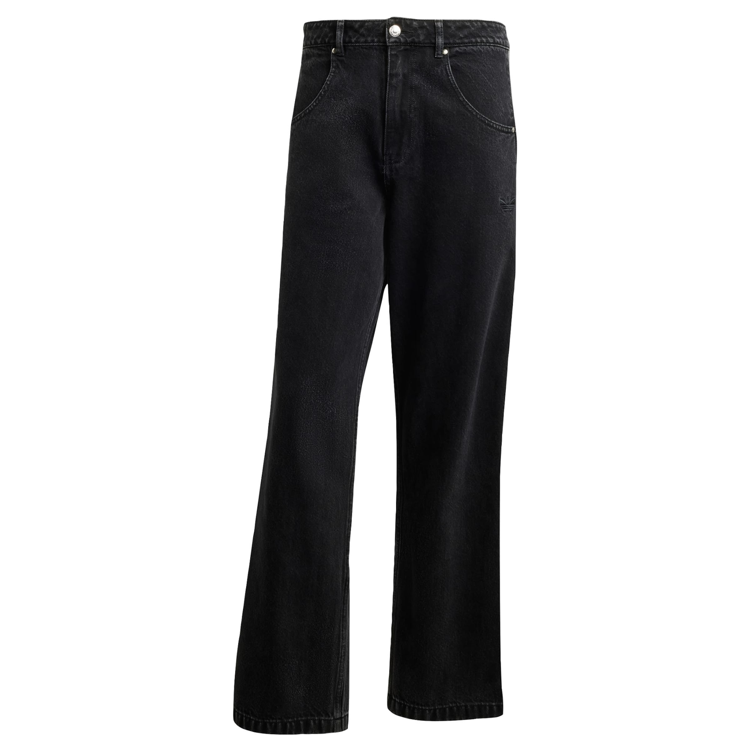 ADIDAS ORIGINALS - Perna larga Calças de ganga 'Adicolor Firebird' em preto: frente