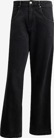 ADIDAS ORIGINALSWide Leg/ Široke nogavice Traperice 'Adicolor Firebird' - crna boja: prednji dio