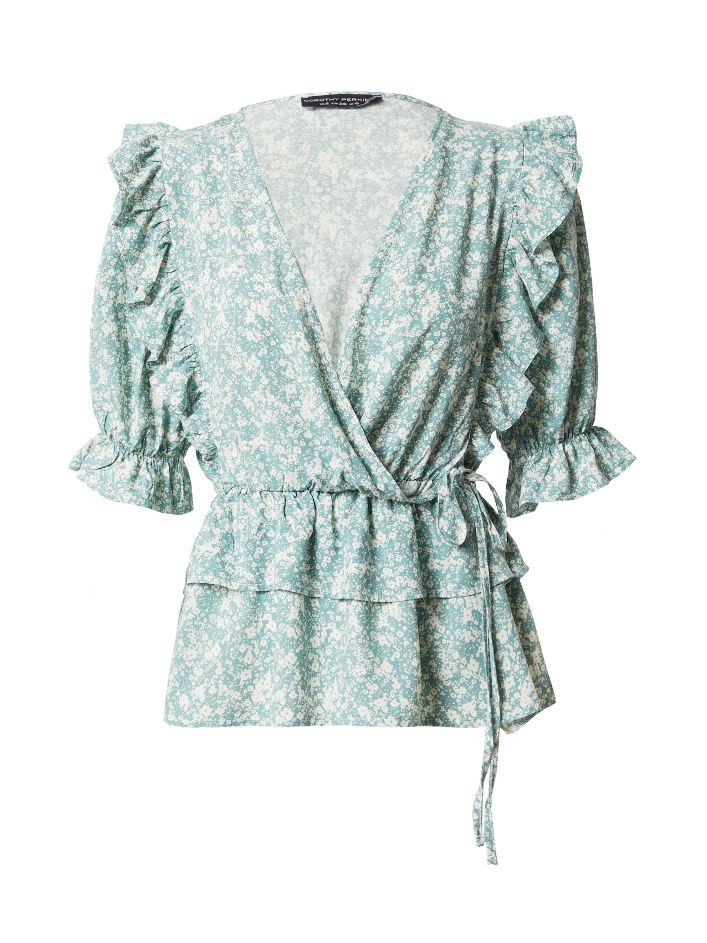 Dorothy Perkins Bluza | svetlo zelena / bela barva, Prikaz izdelka