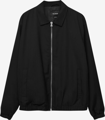 Geacă de primăvară-toamnă de la Pull&Bear pe negru: față