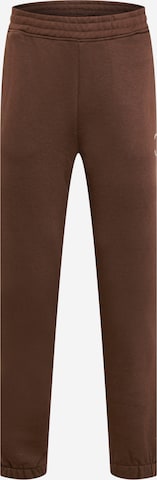 !Solid Tapered Trousers 'Victer' in Brown: front