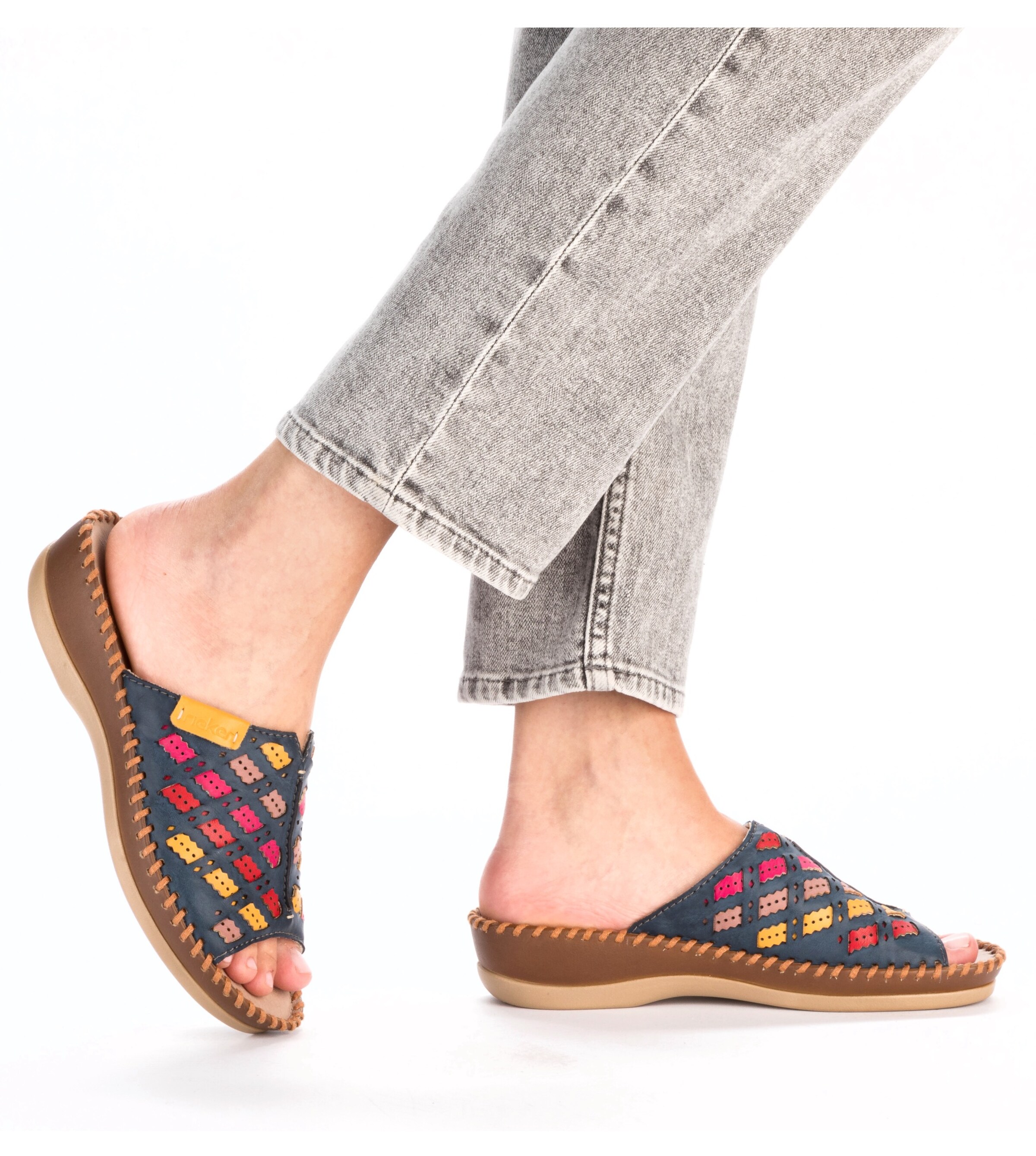 Rieker Mules in Mixed colors: front