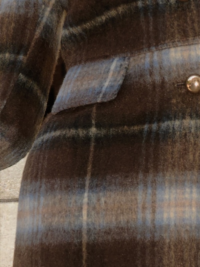 Lipsy Between-seasons coat in XS in Ecru / Light blue / Chocolate, Item view