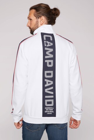 CAMP DAVID Zip-Up Hoodie in White