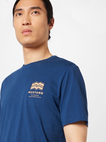 T-Shirt 'Alex' MUSTANG en bleu