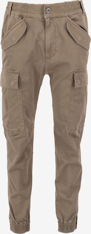 ALPHA INDUSTRIES Cargobroek 'Airman' in Groen: voorkant