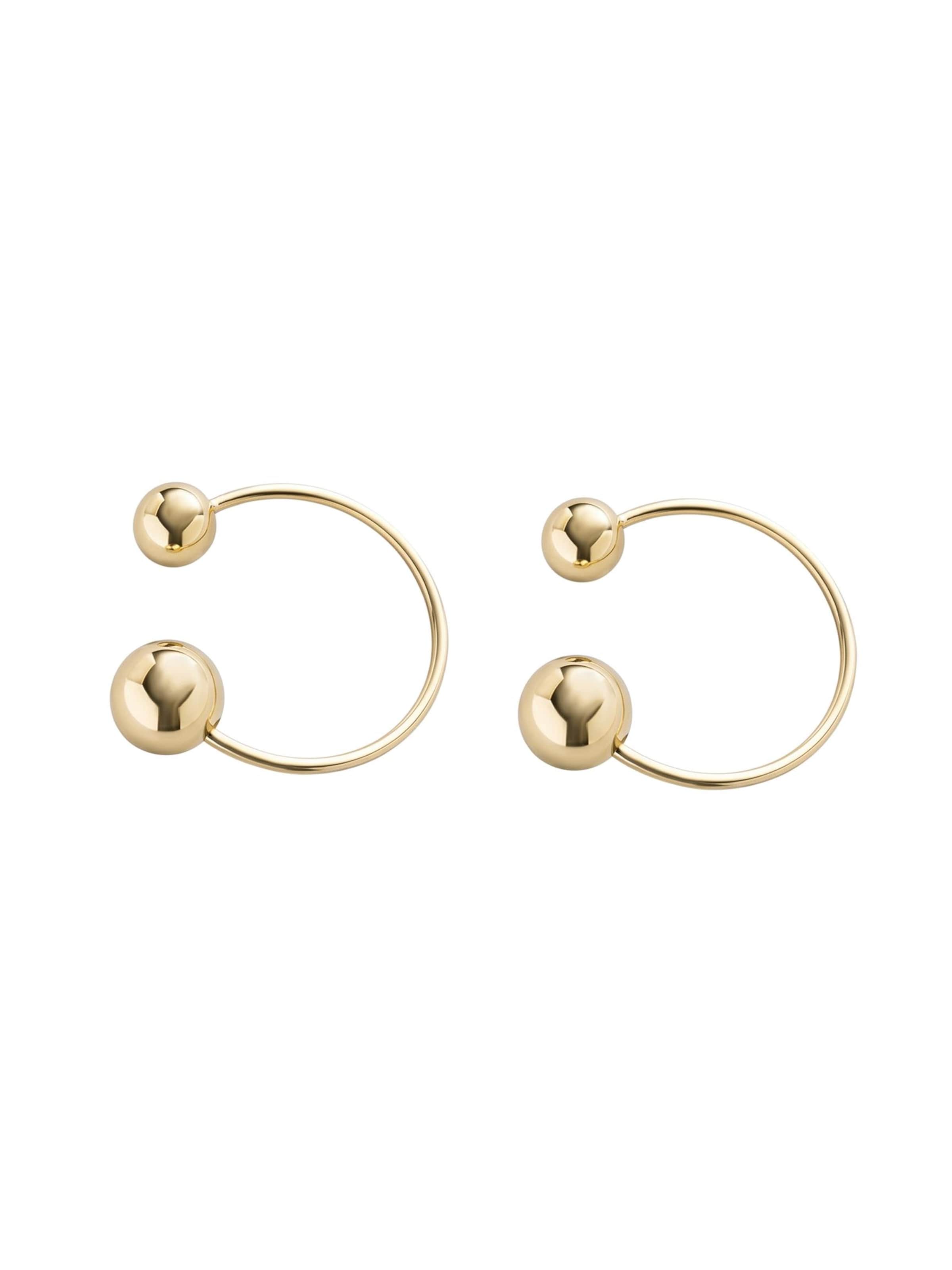 REYTEL - Pendientes 'BUBBLE' en amarillo: frente