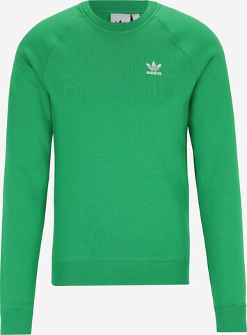 Sweat-shirt 'Trefoil Essentials ' ADIDAS ORIGINALS en vert : devant