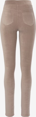 LASCANA Skinny Legginsy w kolorze beżowy