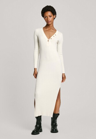 Pepe Jeans Knit dress 'Izabel' in White: front