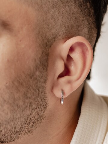 Hey Happiness Earring 'Band' in Silver: front