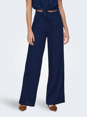 ONLY Wide leg Trousers 'ONLLEONI' in Blue: front