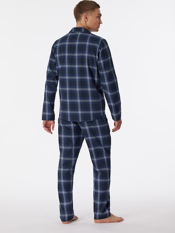 SCHIESSER Long Pajamas ' Warming Nightwear ' in Blue