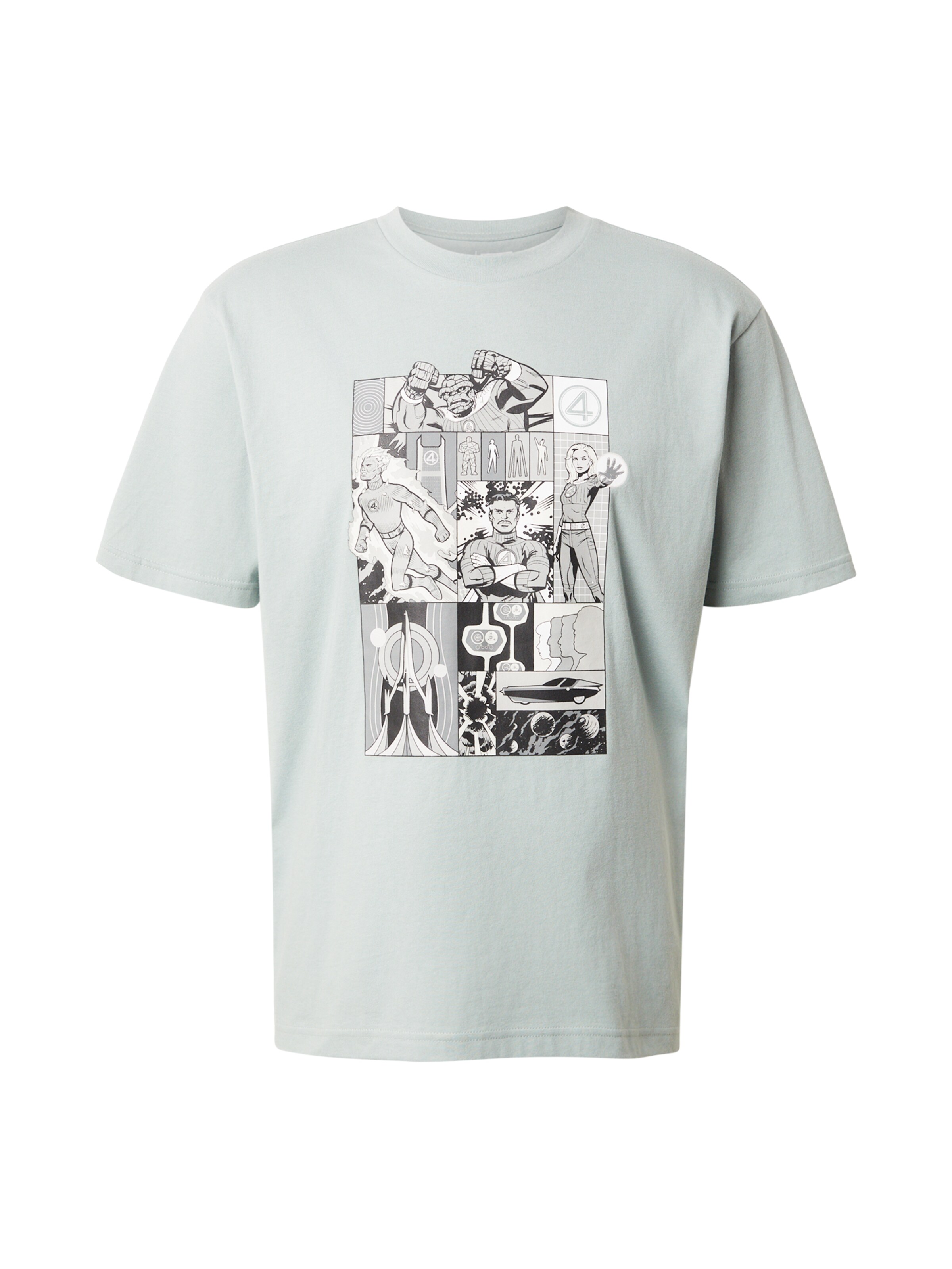 GAP Camiseta 'MVL FANTASTIC FOUR' en gris / menta / negro / blanco, Vista del producto