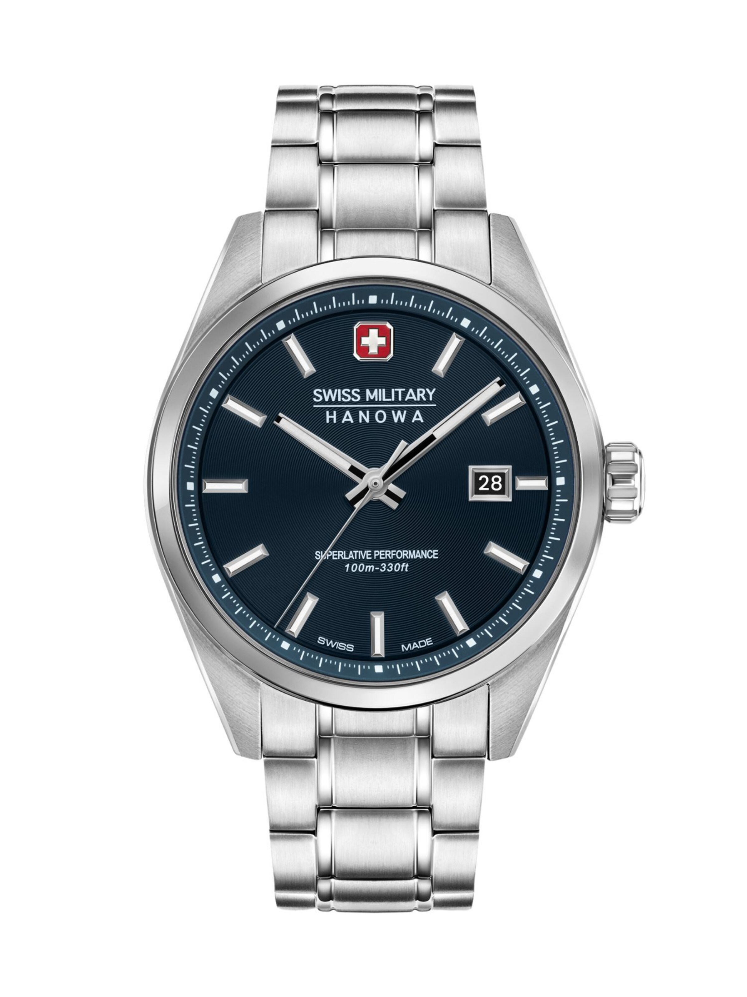 SWISS MILITARY HANOWA Analog watch 'Pioneer' in Silver: front