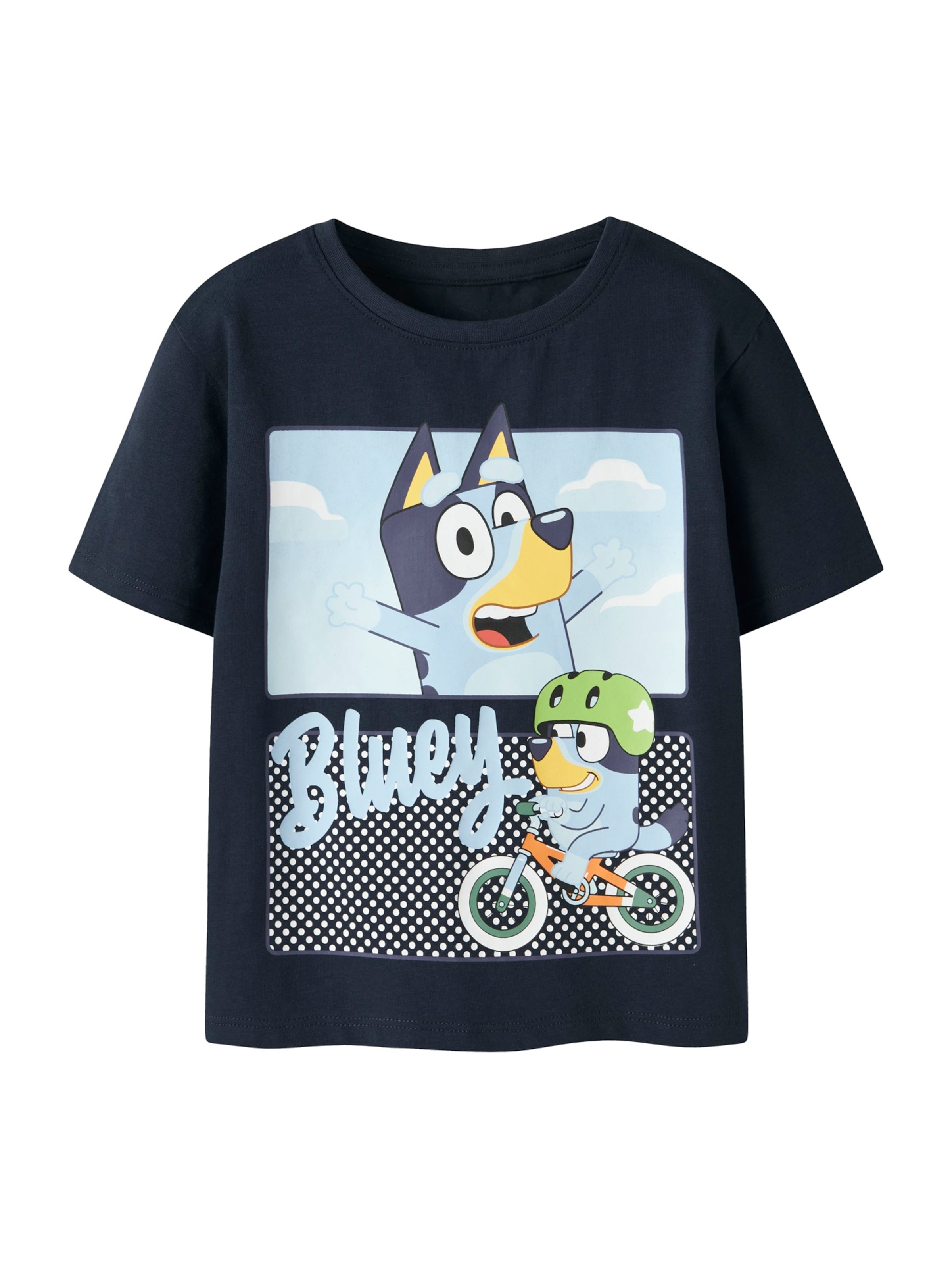 NAME IT Тениска 'NMMMALIH BLUEY' в синьо: отпред