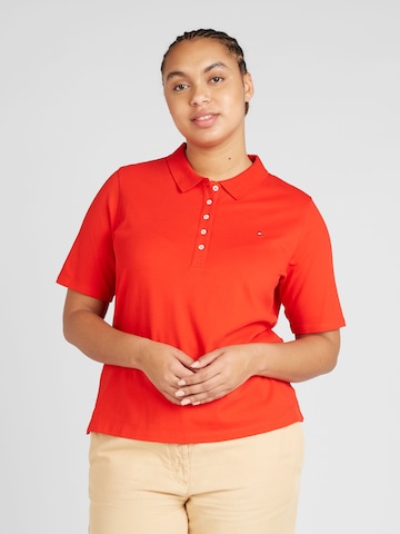 Tommy Hilfiger Curve Poloshirt in Rot: predná strana