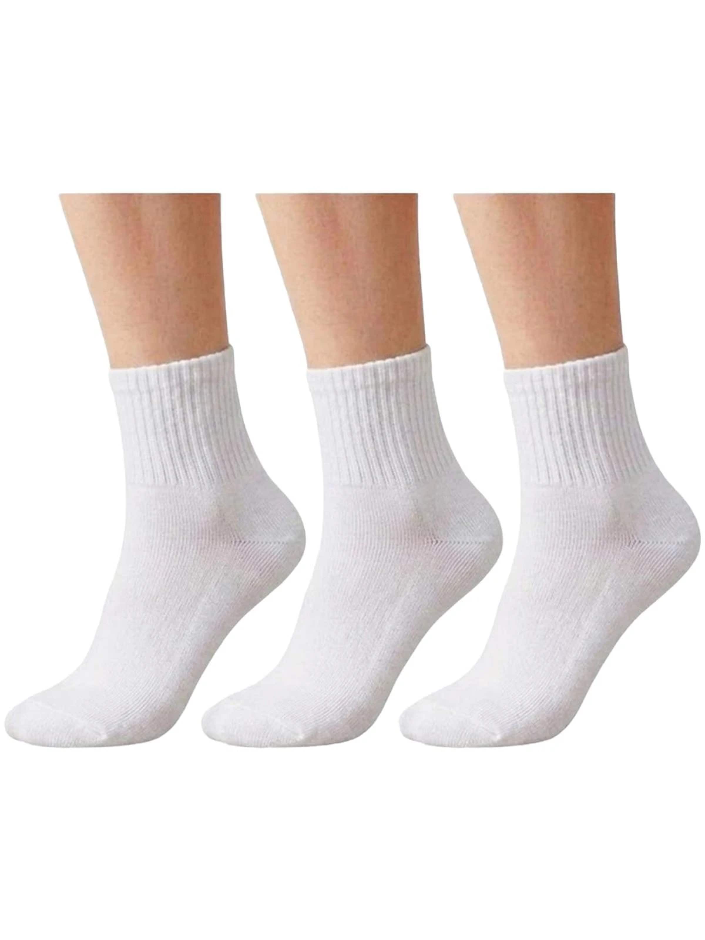 El Sueno Sokken 'Quarter Sportsocken' in Wit: voorkant