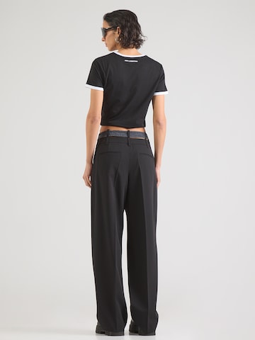 KARL LAGERFELD JEANS Wide Leg Suorat housut värissä musta