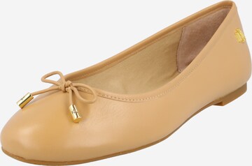 Lauren Ralph Lauren Ballerina 'Jayna' in Bruin: voorkant