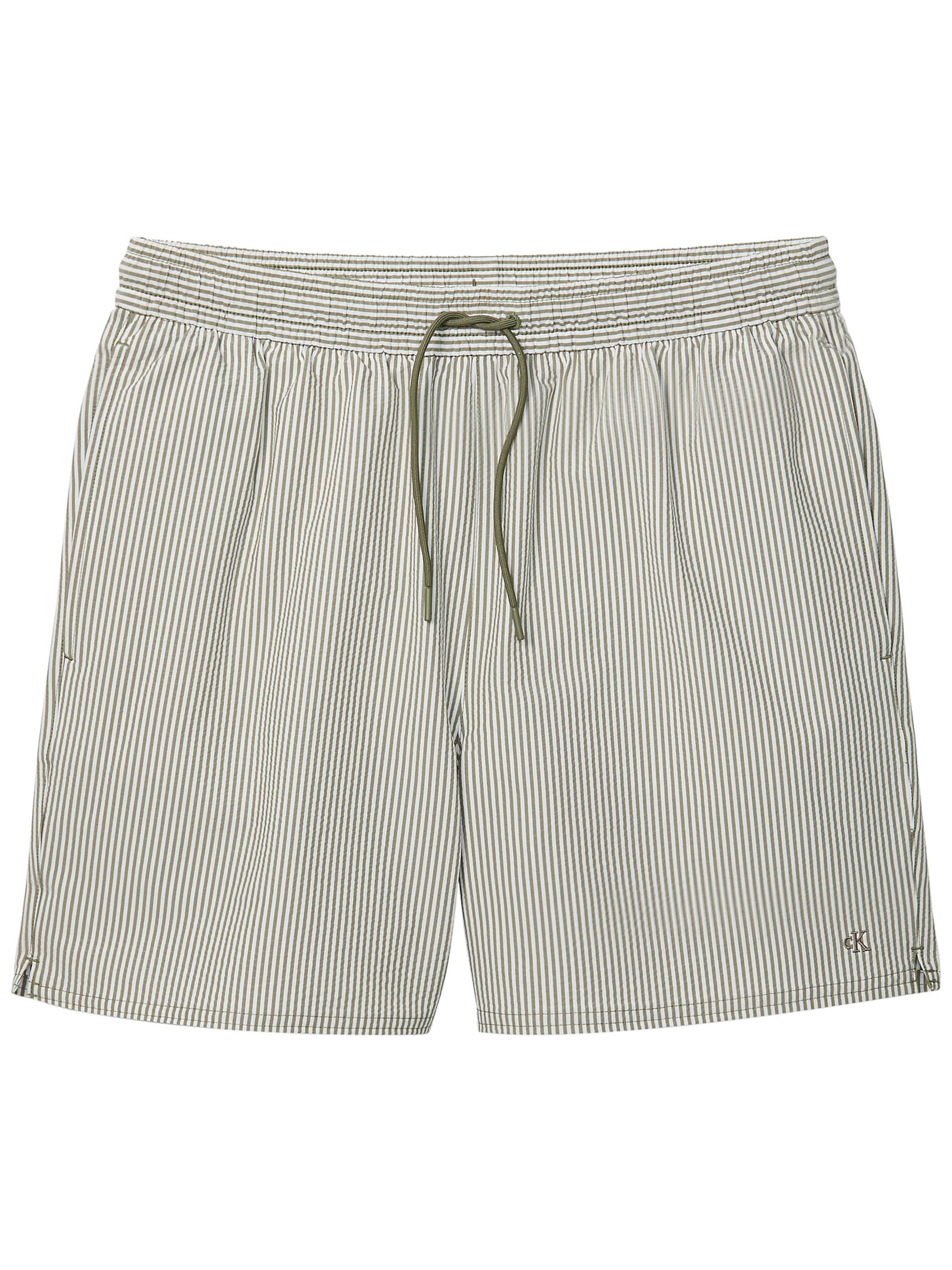 Shorts de bain 'Seersucker' Calvin Klein Swimwear en gris : devant