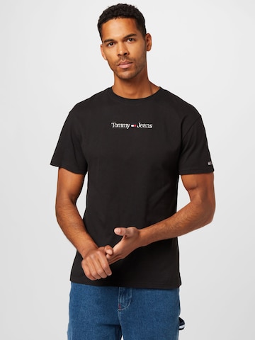 Tommy Jeans - Camiseta en negro: frente