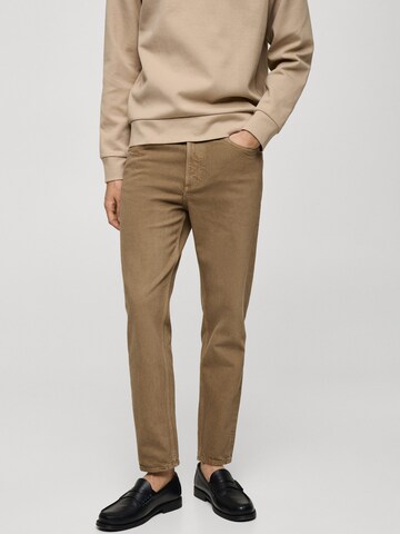 MANGO MAN Regular Jeans 'BENC' in Brown: front