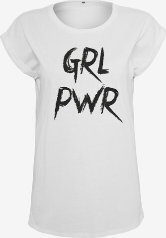 Merchcode Shirts ' GRL PWR' i hvid: forside