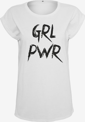 Merchcode Shirt ' GRL PWR' in Weiß: predná strana