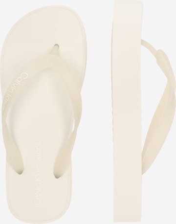 Calvin Klein Jeans T-Bar Sandals in White