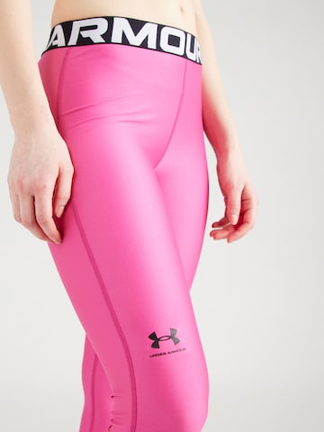 UNDER ARMOUR Skinny Sportsbukser 'Authentics' i pink