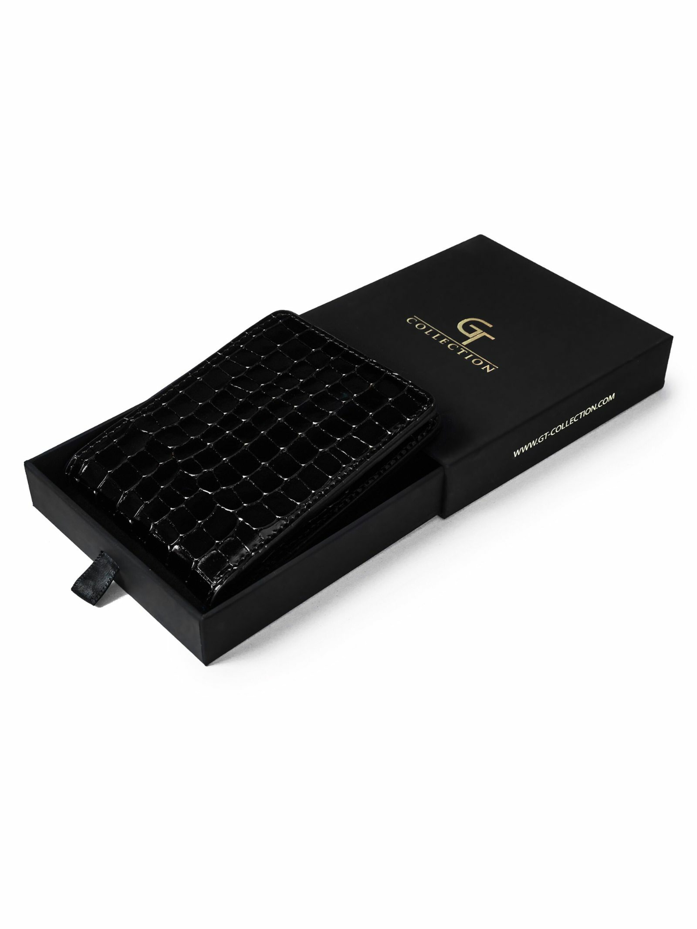 GT Collection Tegnebog 'Croc Prestige' i sort