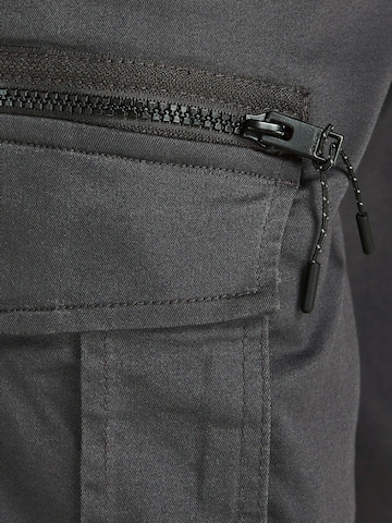 JACK & JONES Tapered Cargo Pants 'Ace Dex' in Grey
