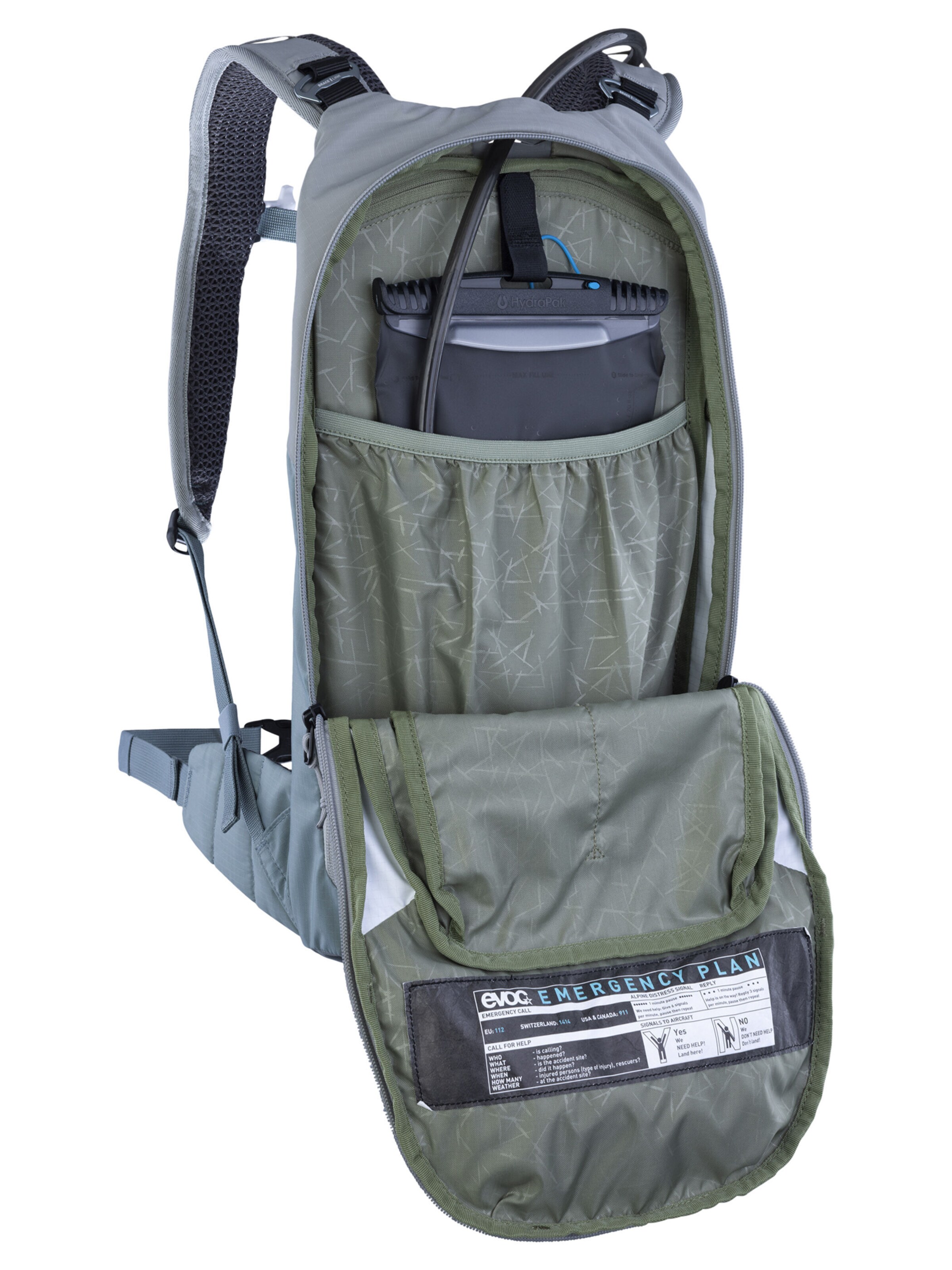 EVOC Backpack 'STAGE 6 + HYDRATION BLADDER 2' in Grey