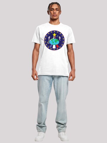 T-Shirt 'NASA Classic Globe  Astronauts' F4NT4STIC en blanc