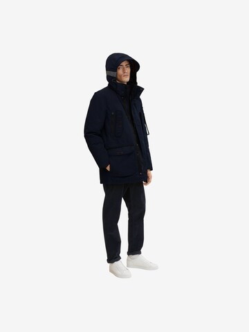 TOM TAILOR Between-Seasons Parka 'Rough' in Blue