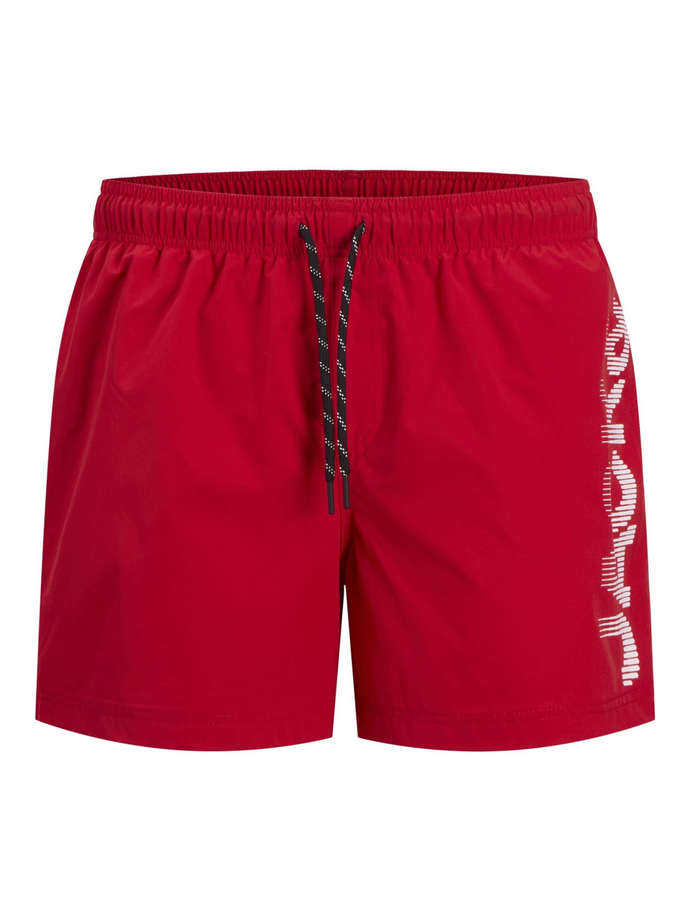 Shorts de bain 'JPSTMaui' JACK & JONES en rouge : devant