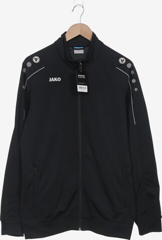 JAKO Sweatshirt & Zip-Up Hoodie in XL in Black: front