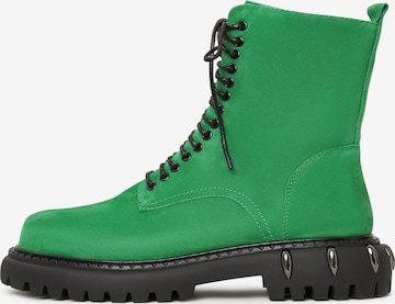 CESARE GASPARI Booties in Green: front