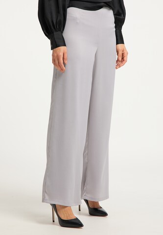 usha BLACK LABEL Wide leg Broek in Grijs: voorkant