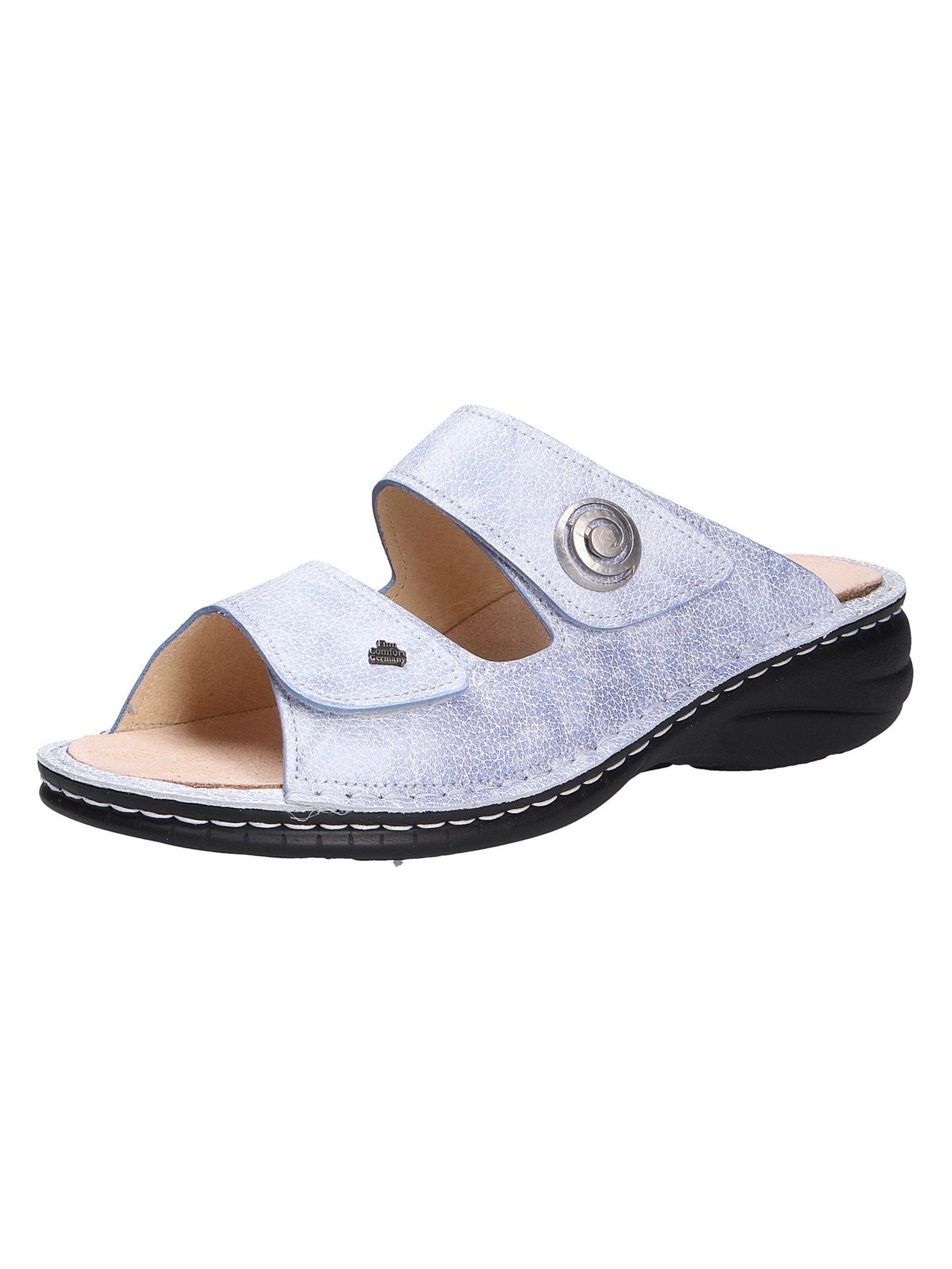 Finn Comfort Mule in Blue: front