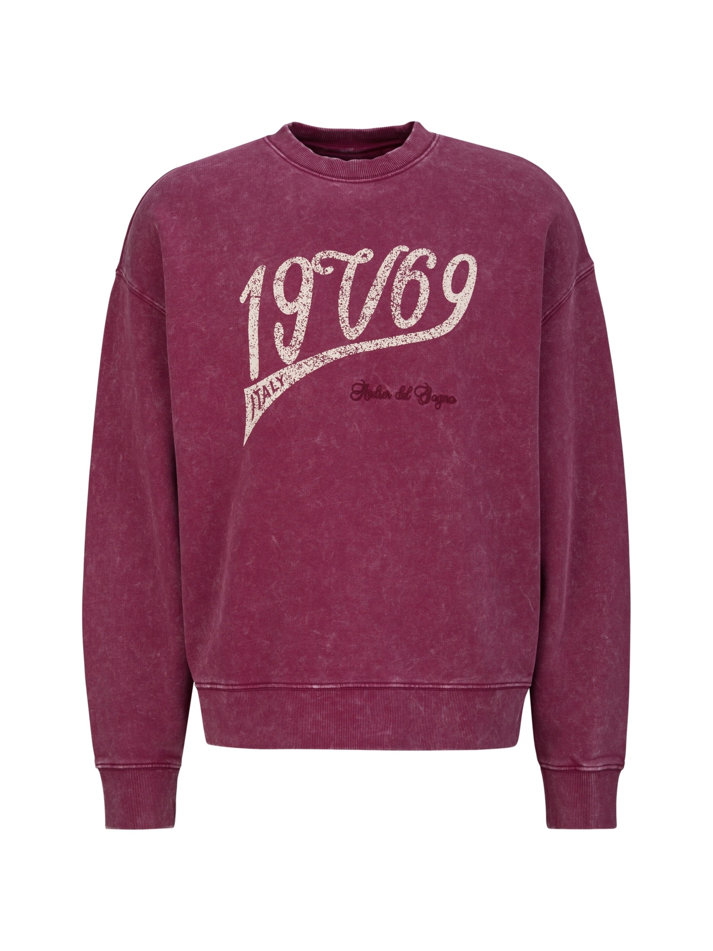 19V69 ITALIA Sweatshirt 'Omero' in Rot: Vorderseite