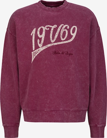 19V69 ITALIA Sweatshirt 'Omero' in Rot: Vorderseite