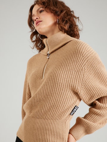 HUGO Sweater 'Sofalia' in Brown