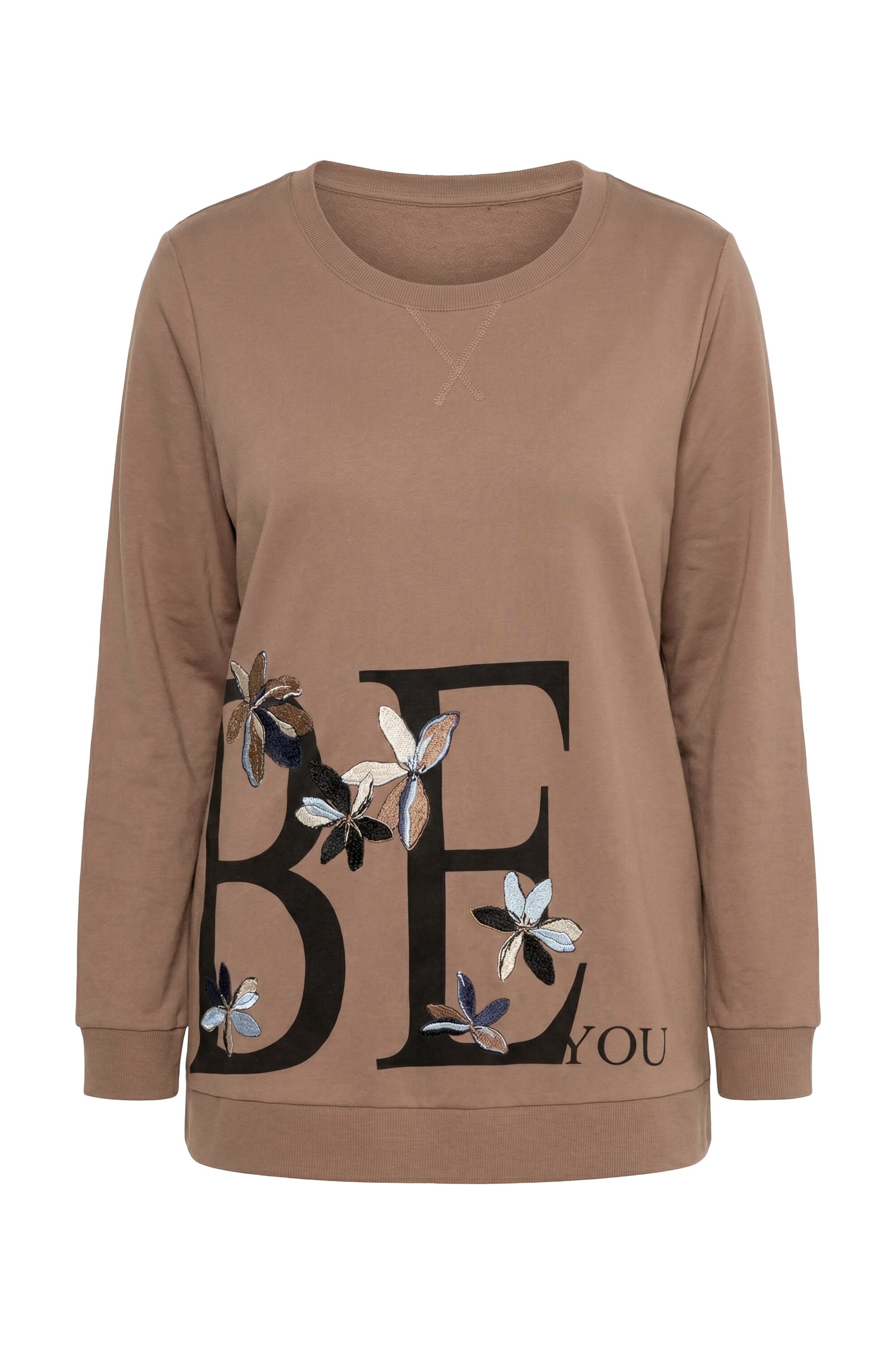 Ulla Popken Sweatshirt in Beige: front
