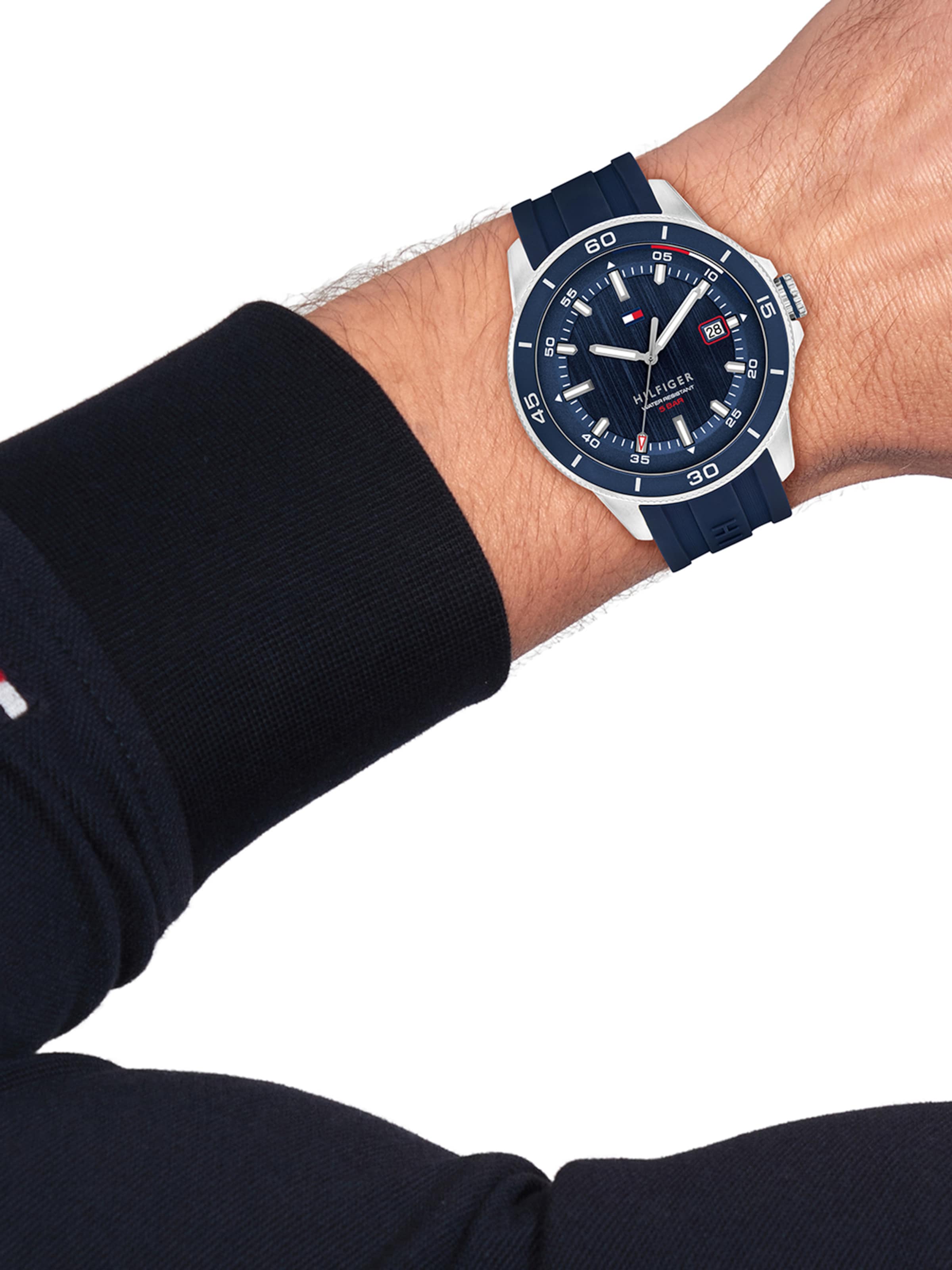 TOMMY HILFIGER Uhr 'REMY' in Silber: Vorderseite