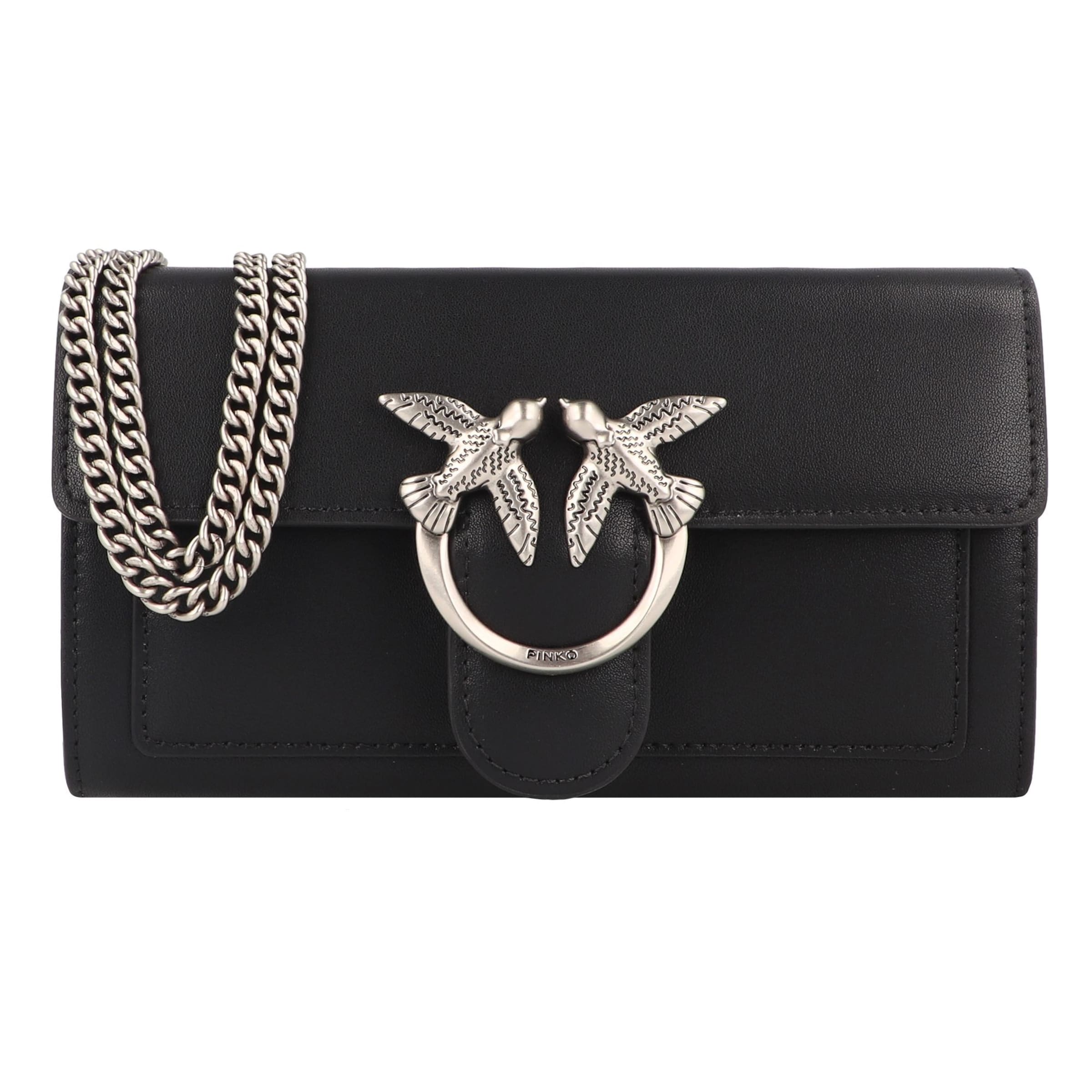 PINKO Clutch 'Love One' in Black / Silver, Item view