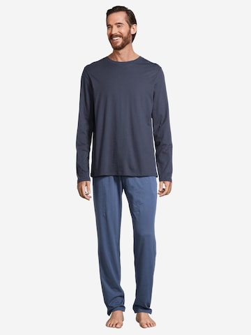 SCHIESSER Pajamas long 'Night & Home' in Blue